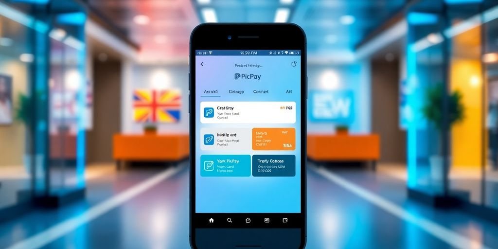 Imagem de smartphone com o aplicativo PicPay aberto.