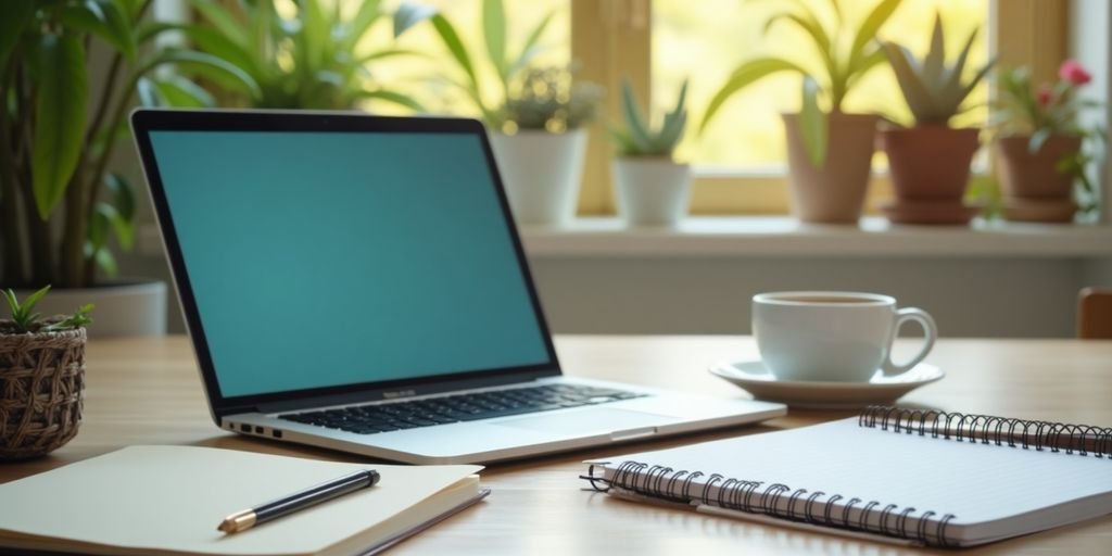 Espaço de trabalho produtivo para iniciantes em investimentos.