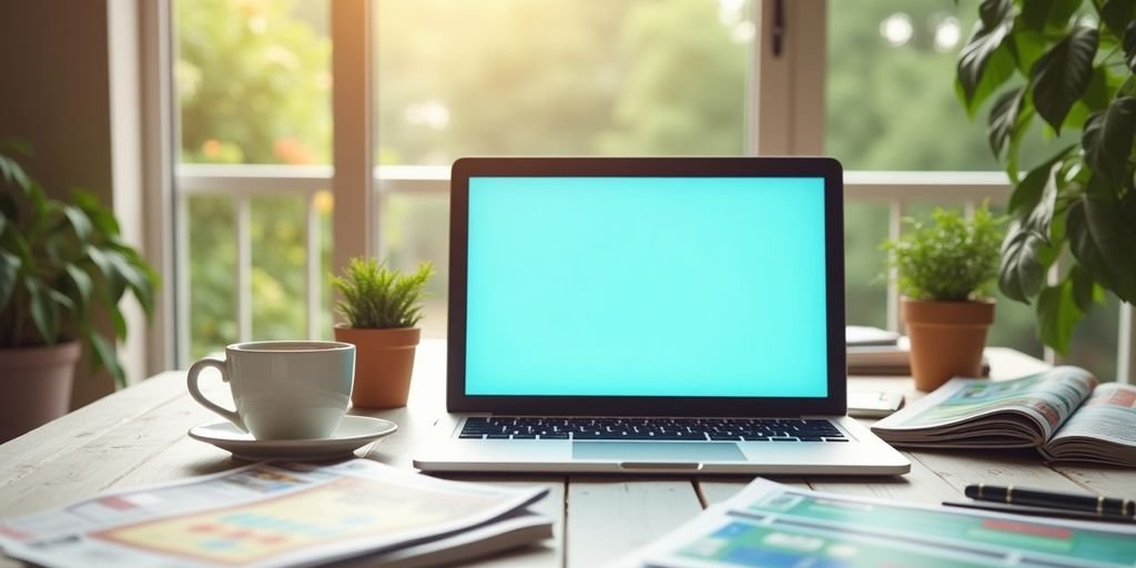 Espaço de trabalho convidativo para iniciantes em investimentos.